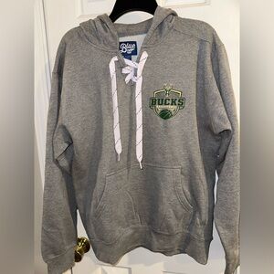 Milwaukee Bucks Gray Zip Up Hoodie Sweatshirt NBA Basketball NWT Men’s Medium